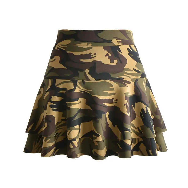 Maroon Square Dance Skirt High Waist Puffy - Image 9