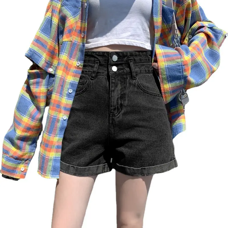 Net Denim Shorts White High Waist 2021 - Image 6