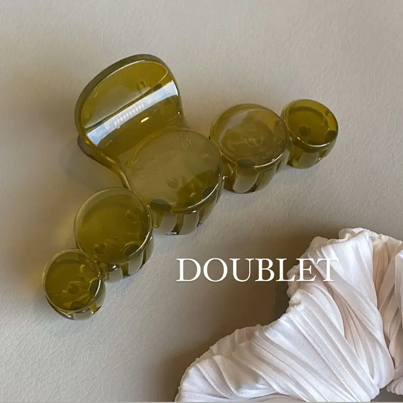 Olive Green Hair Clips for Women Large Claw Half-Up Style