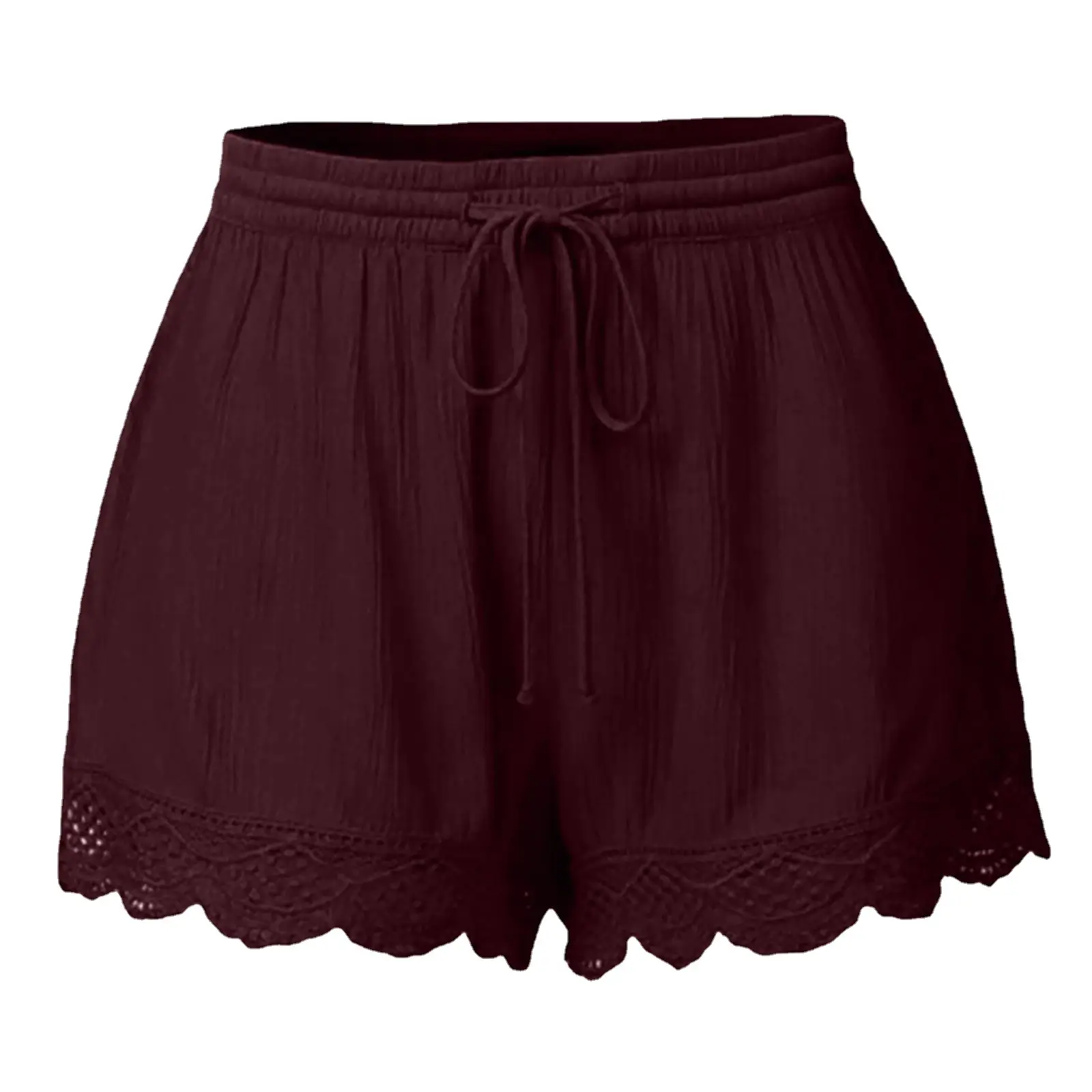 Women's 2024 Summer Lace Drawstring Shorts Green Multi Color - Image 14