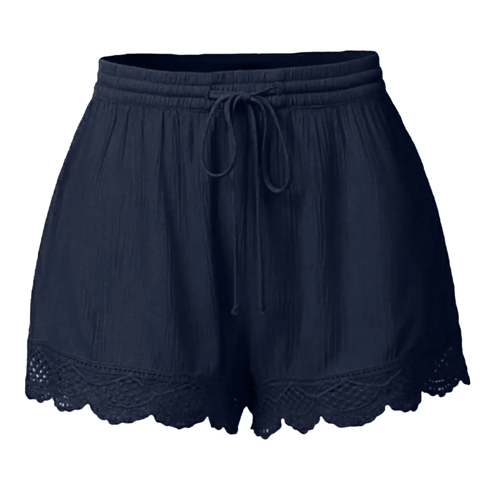 Women's 2024 Summer Lace Drawstring Shorts Green Multi Color - Image 11