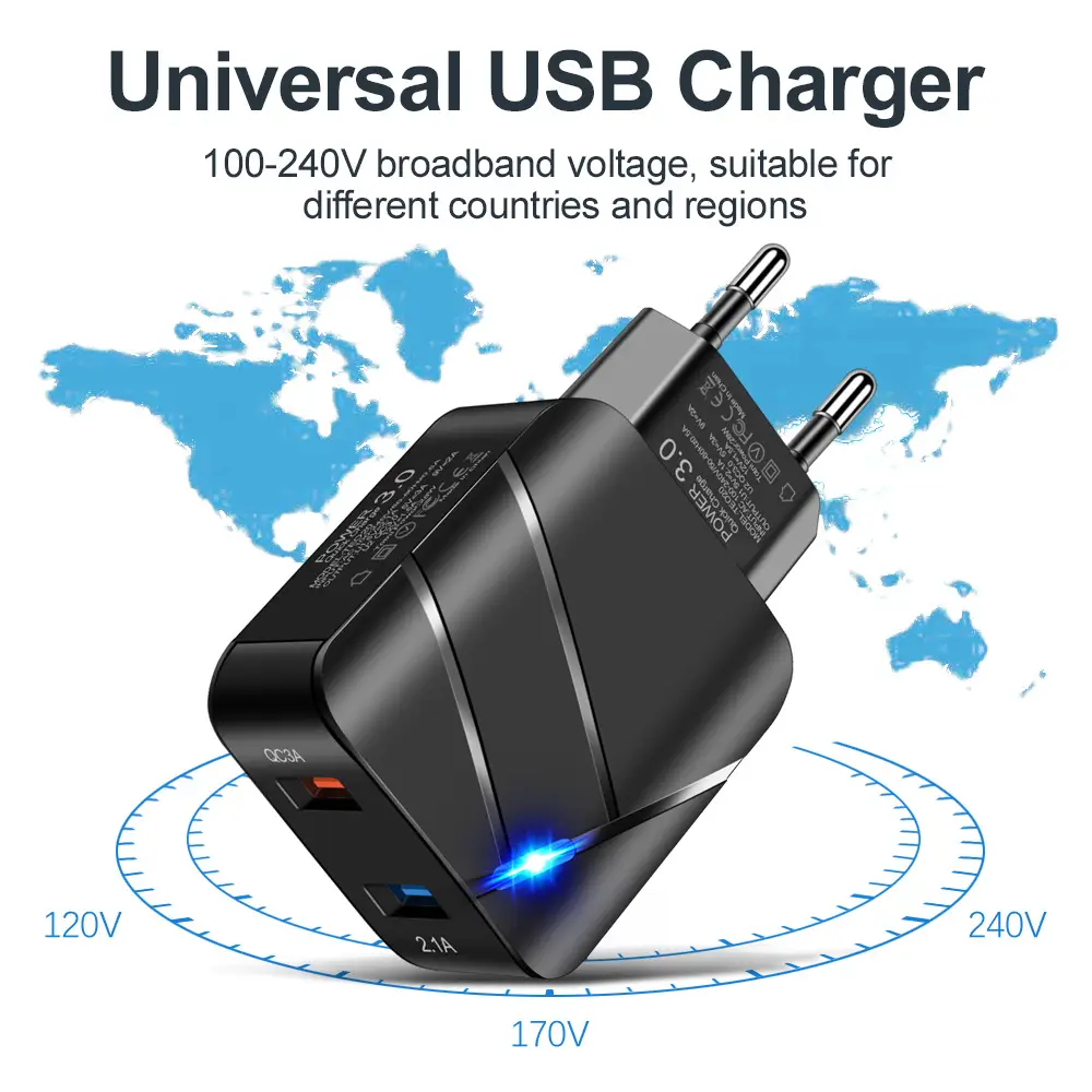 28W Dual USB Plug 5V3A Fast Charging Adapter - Image 4