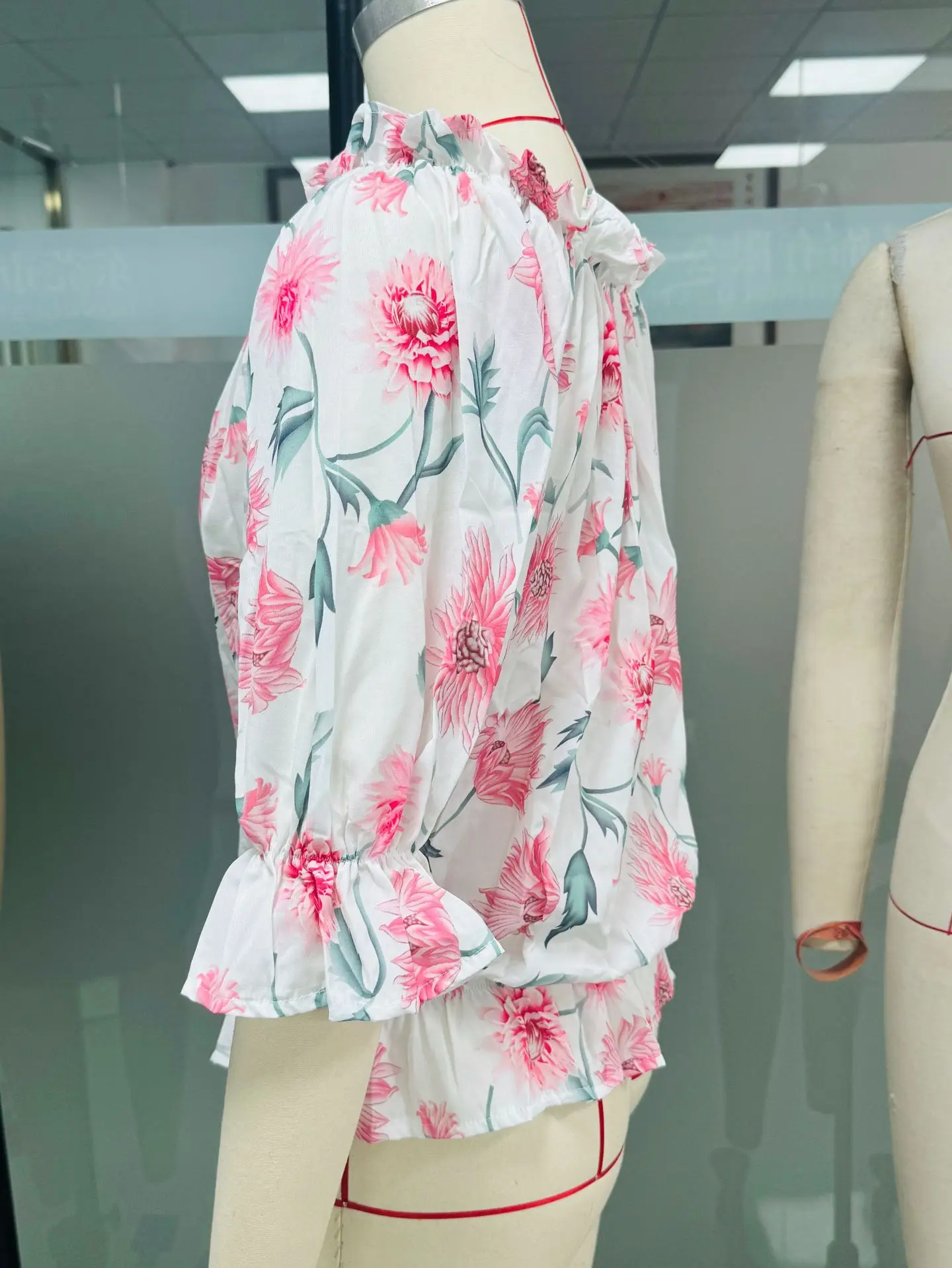 2023 Off-Shoulder Chiffon Floral Top for Women — feature 15
