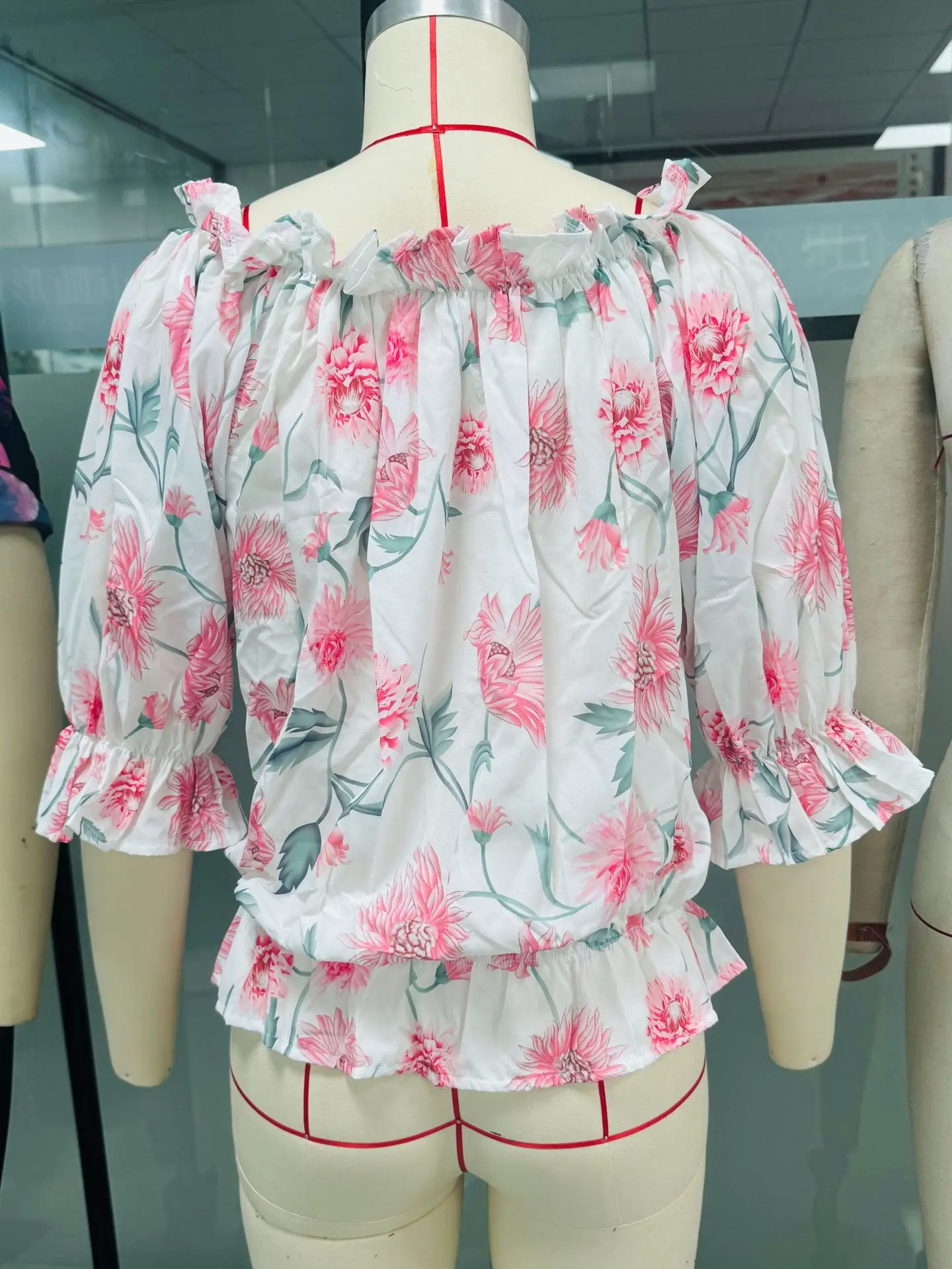 2023 Off-Shoulder Chiffon Floral Top for Women — feature 16