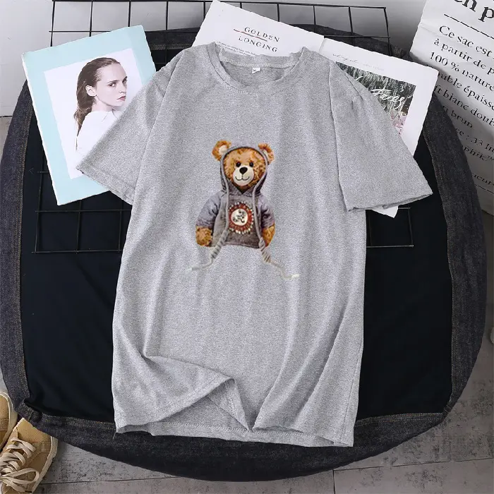 Women Red Teddy Bear T-Shirt Spring 2025 - Image 2