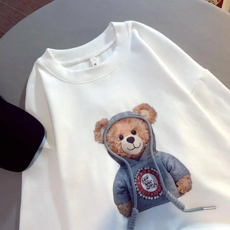 Women Red Teddy Bear T-Shirt Spring 2025 - Image 6
