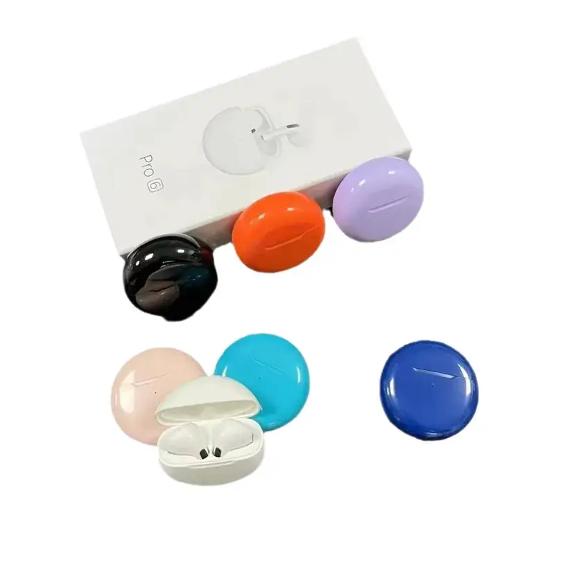 Pink Bluetooth Headset Pro6 Touch Noise Reduction Wireless Stereo - Image 11
