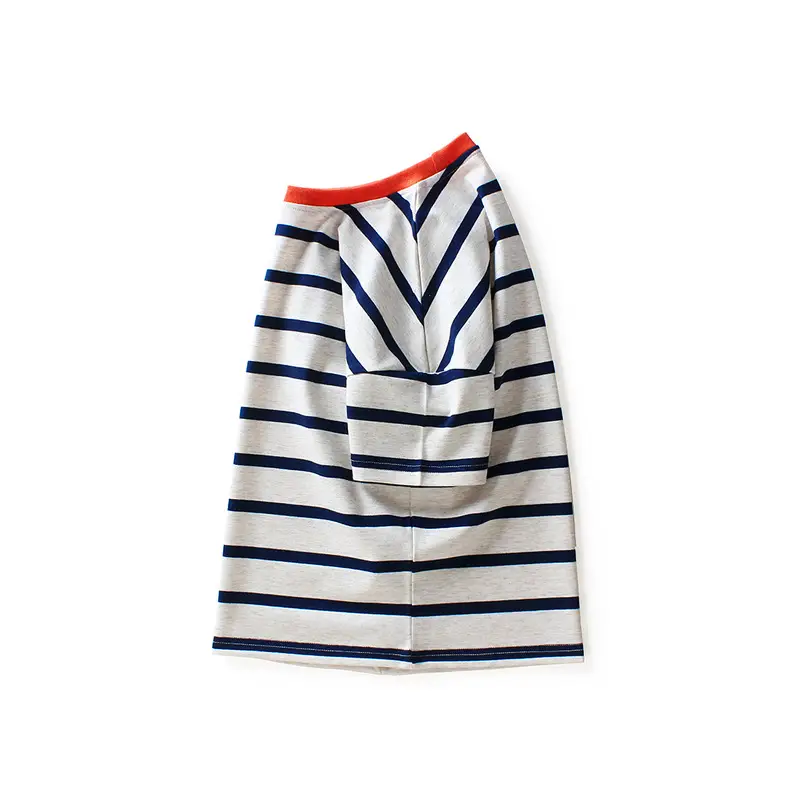 Boys Striped Drop Shoulder T-Shirt for Girls - Image 3