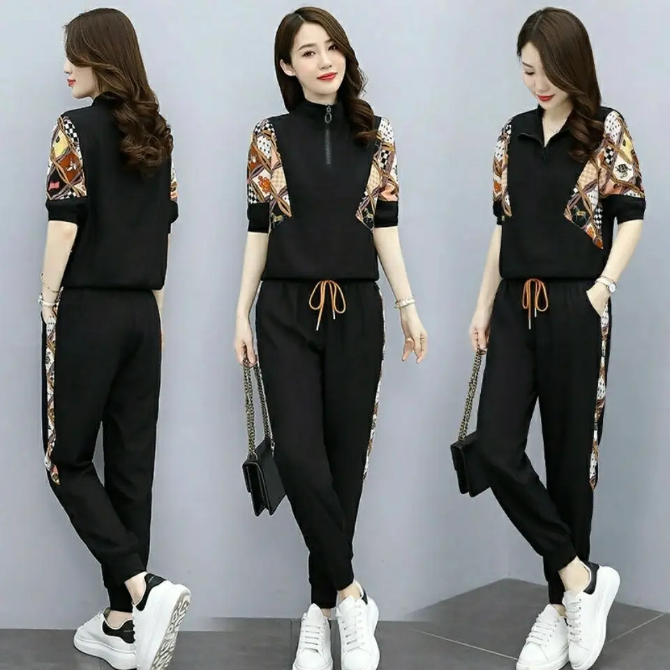 Women's Printed Jersey Jogger Suit White 2026 - Image 6