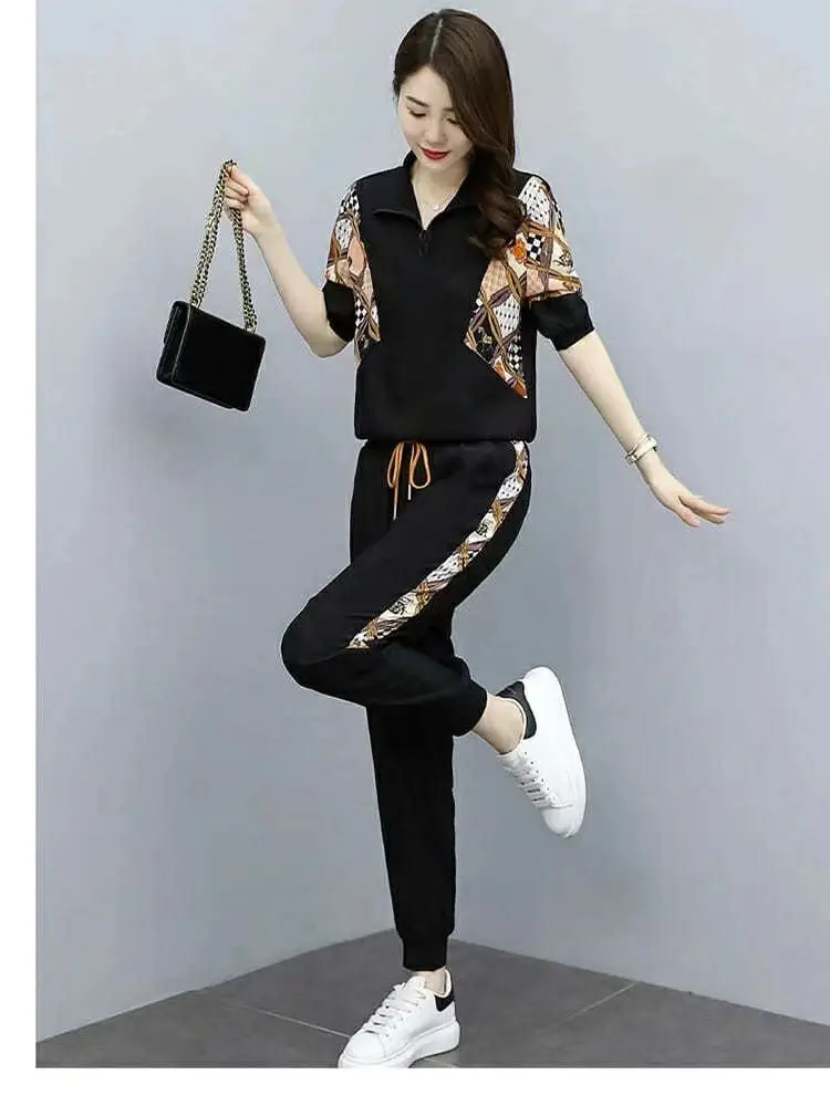 Women's Printed Jersey Jogger Suit White 2026 — feature 11