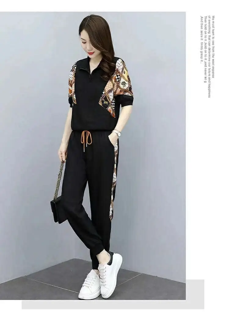 Women's Printed Jersey Jogger Suit White 2026 — feature 15