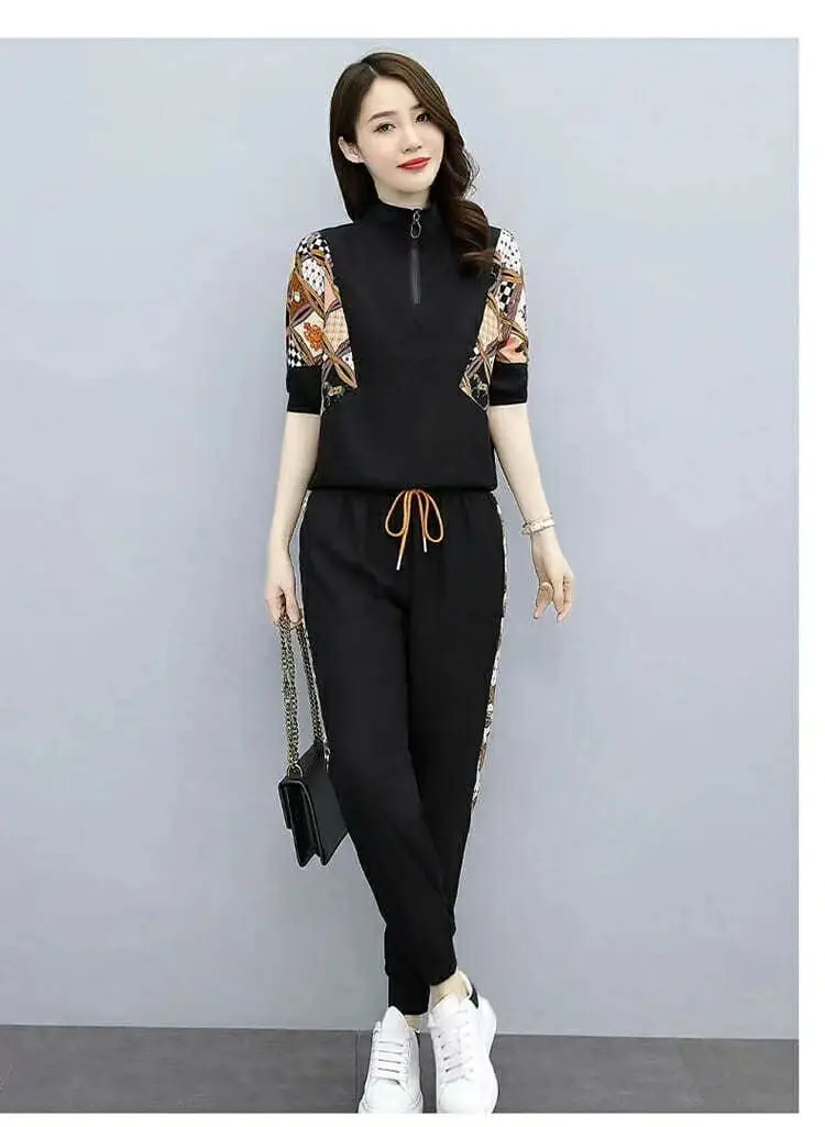 Women's Printed Jersey Jogger Suit White 2026 — feature 16