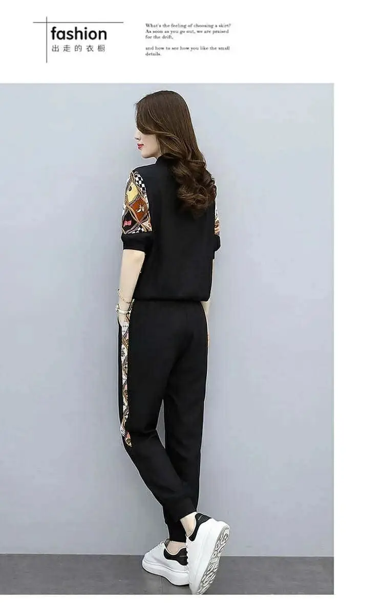 Women's Printed Jersey Jogger Suit White 2026 — feature 17