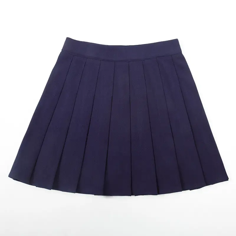 Women's Navy Blue Pleated Miniskirt Summer Wear - Image 4