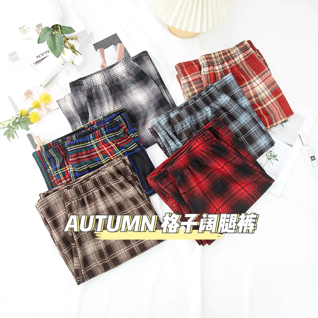 Women Plaid Pants Green Checkered Summer 2025 — feature 26