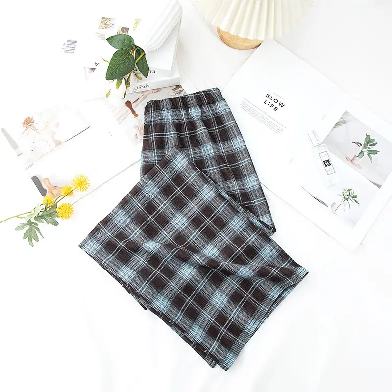 Women Plaid Pants Green Checkered Summer 2025 - Image 10