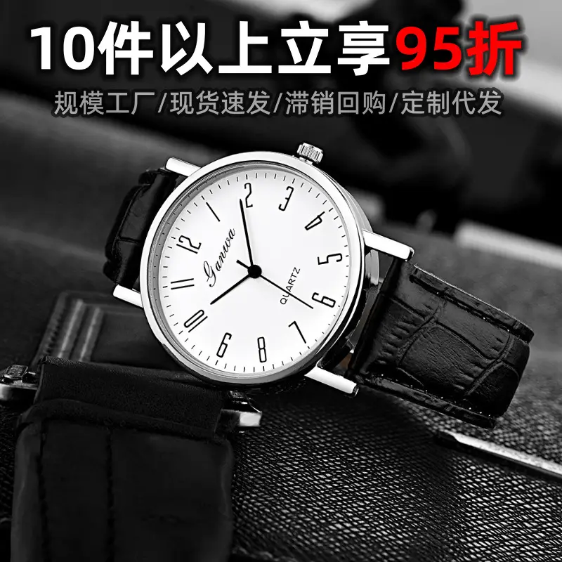 Manufacturer of Niche Quartz Watches for Men with a High-End Feel, Wholesale Decorative Men's Watches, Simple Watch with Leather Strap for Men - Image 20