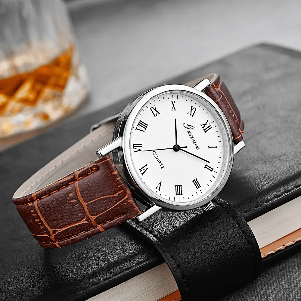 Manufacturer of Niche Quartz Watches for Men with a High-End Feel, Wholesale Decorative Men's Watches, Simple Watch with Leather Strap for Men - Image 6