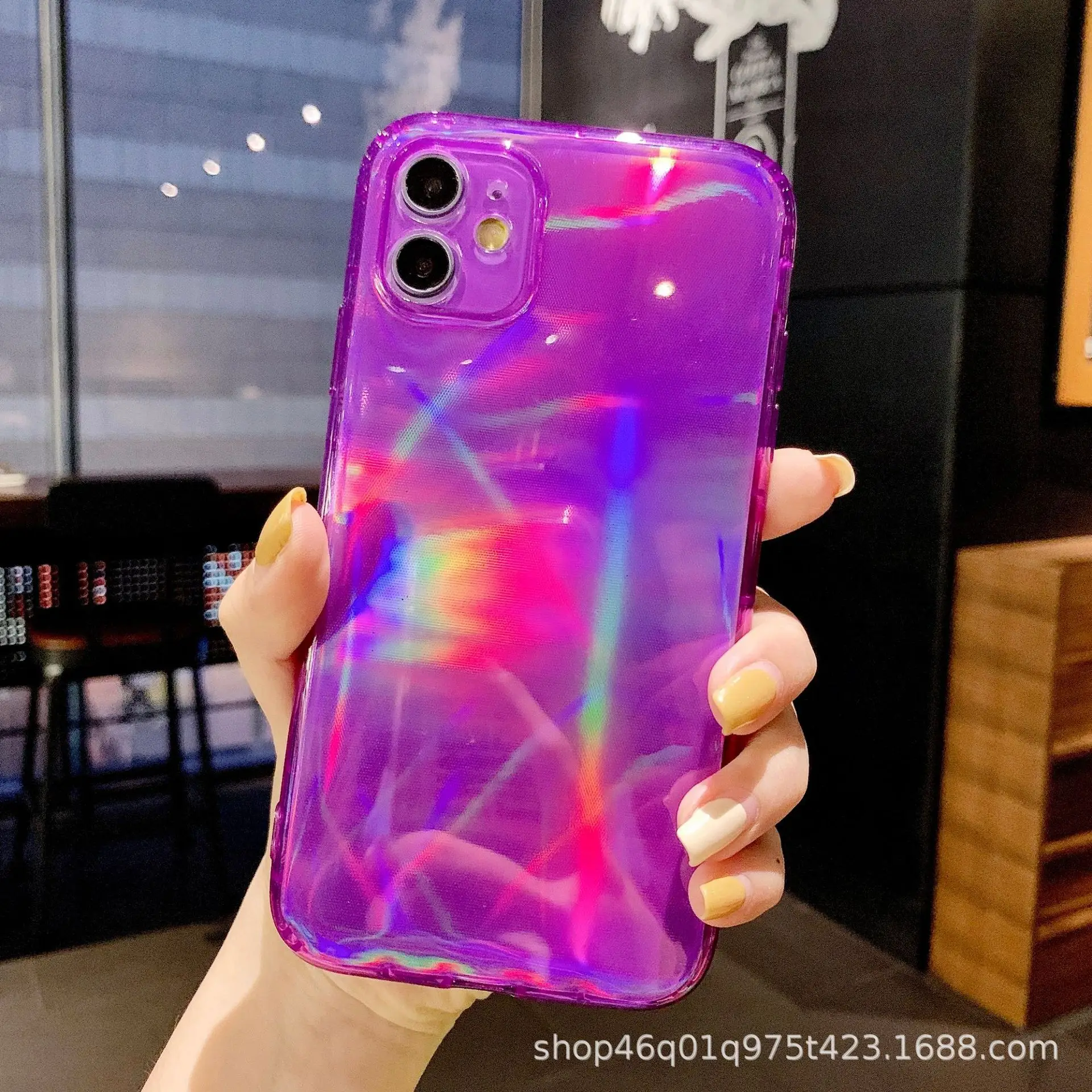 3D Laser Printed Mobile Phone Case Green Orange - Image 3