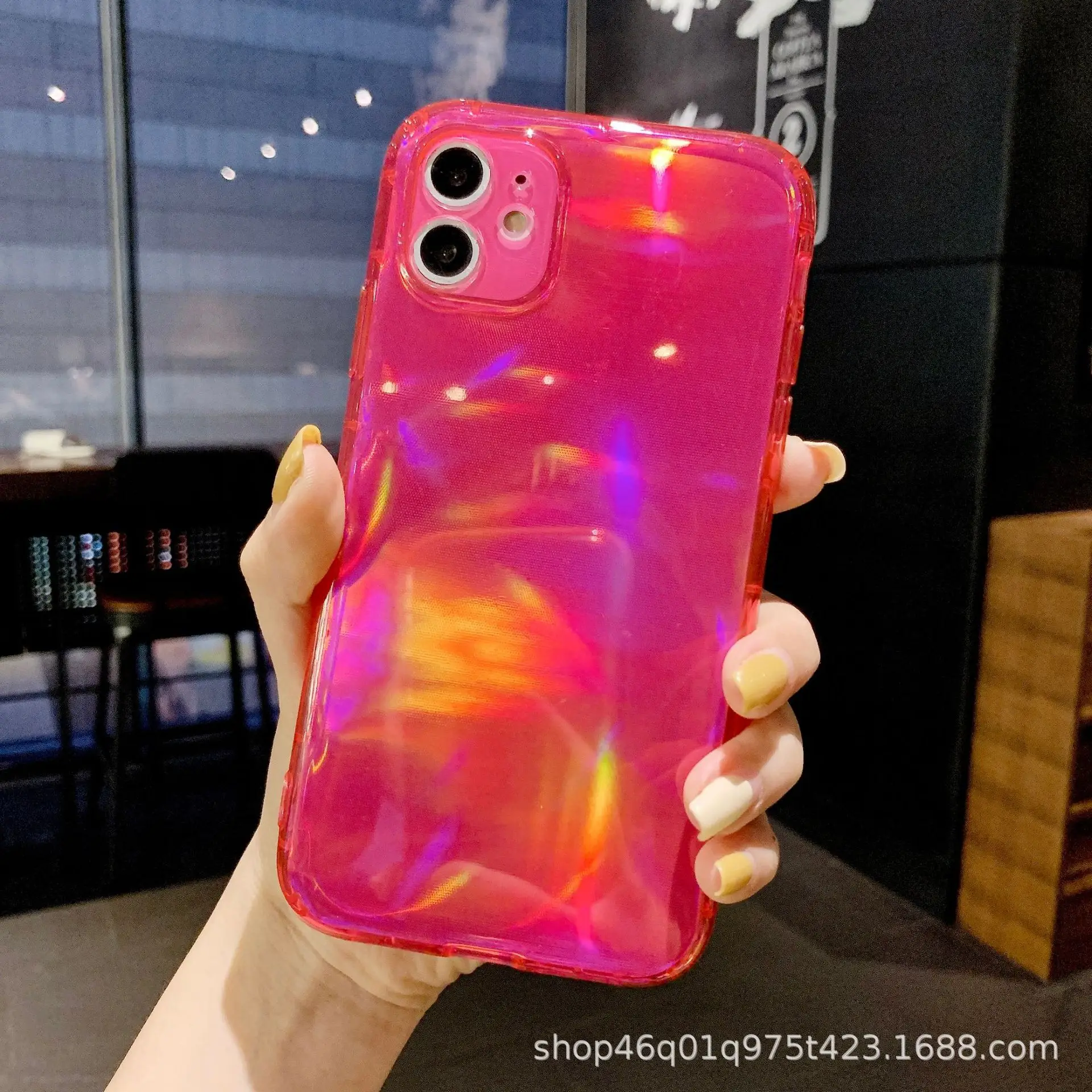 3D Laser Printed Mobile Phone Case Green Orange - Image 4