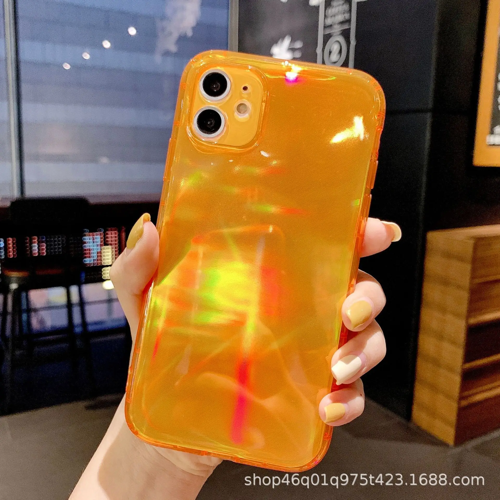3D Laser Printed Mobile Phone Case Green Orange - Image 5