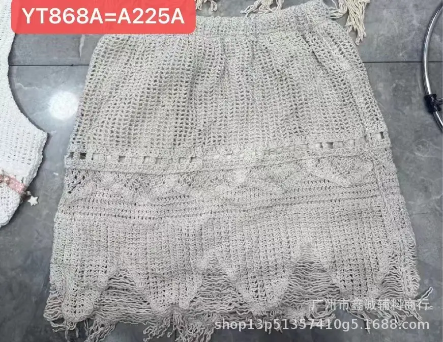 Women's White Embroidered Cotton Shorts F180 - Image 54