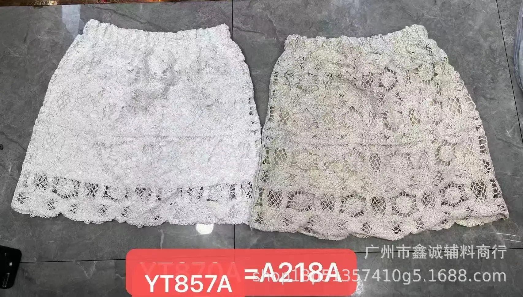 Women's White Embroidered Cotton Shorts F180 - Image 57