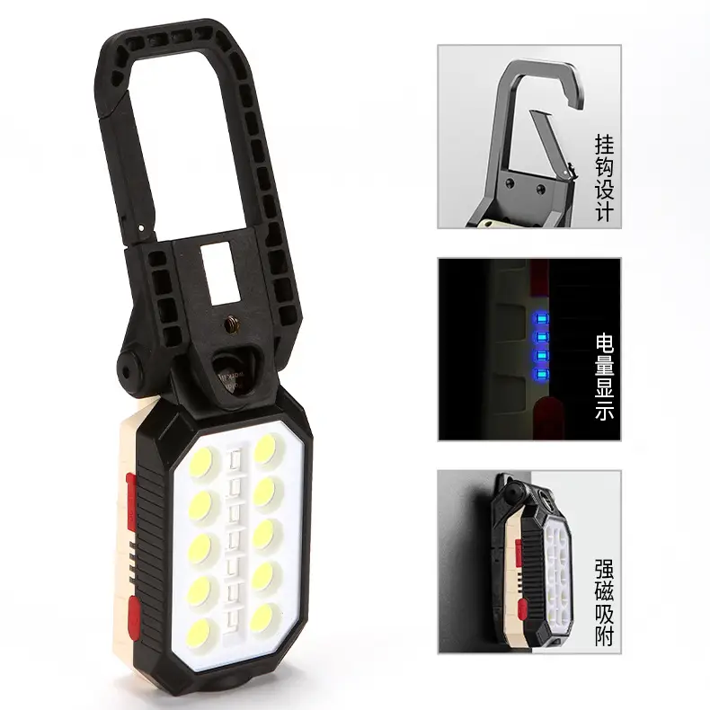 USB Rechargeable Flashlight with Magnet & Camping Design - Image 3