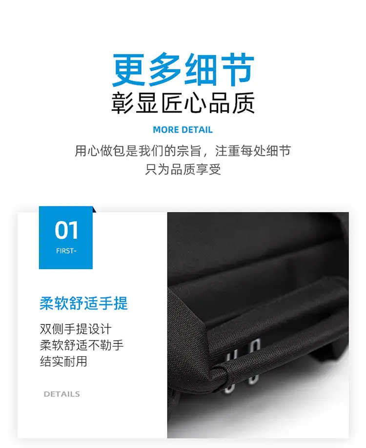 15.6inch Laptop Bag Black Business Shoulder Large Capacity — feature 10