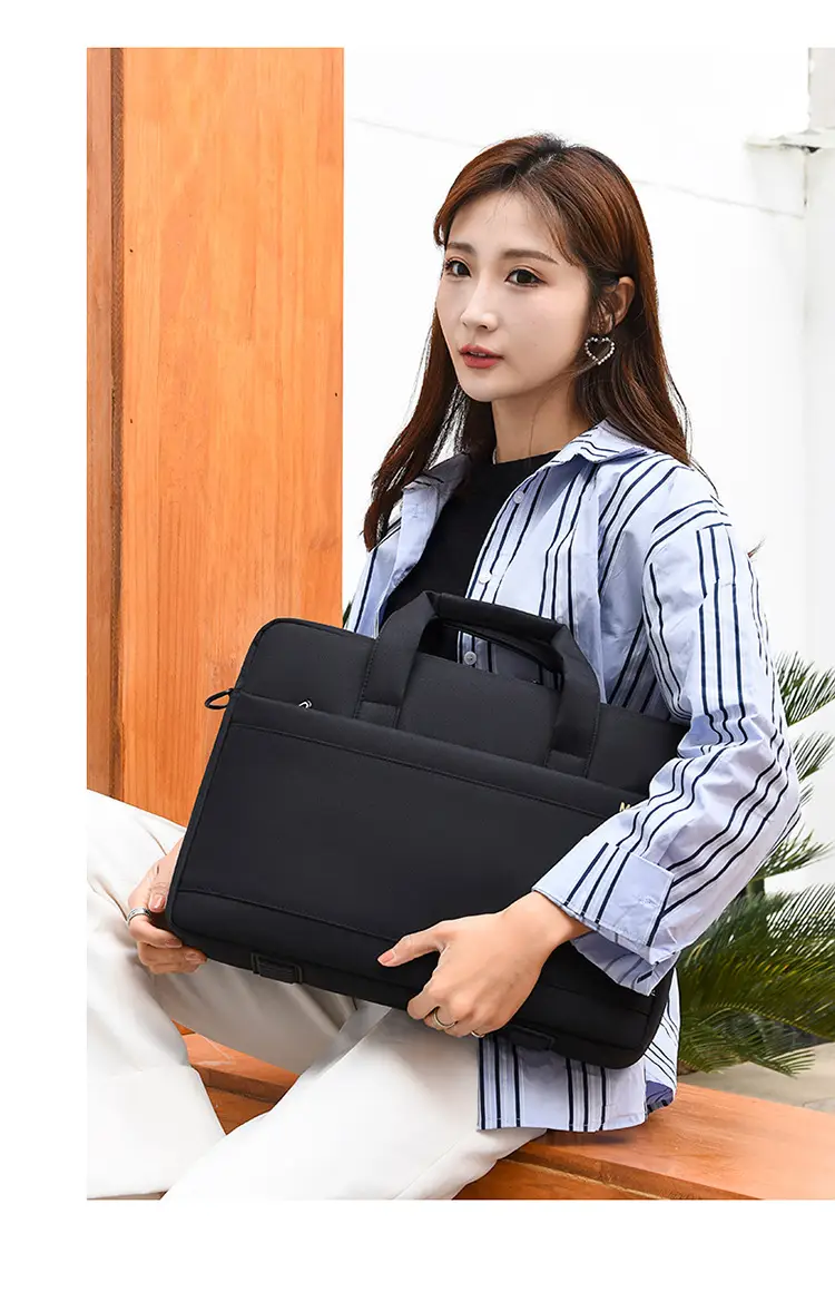 15.6inch Laptop Bag Black Business Shoulder Large Capacity — feature 14