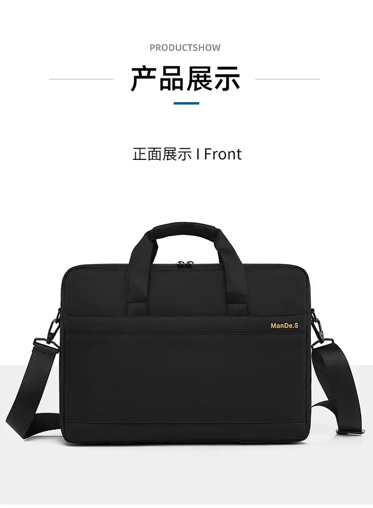 15.6inch Laptop Bag Black Business Shoulder Large Capacity — feature 19