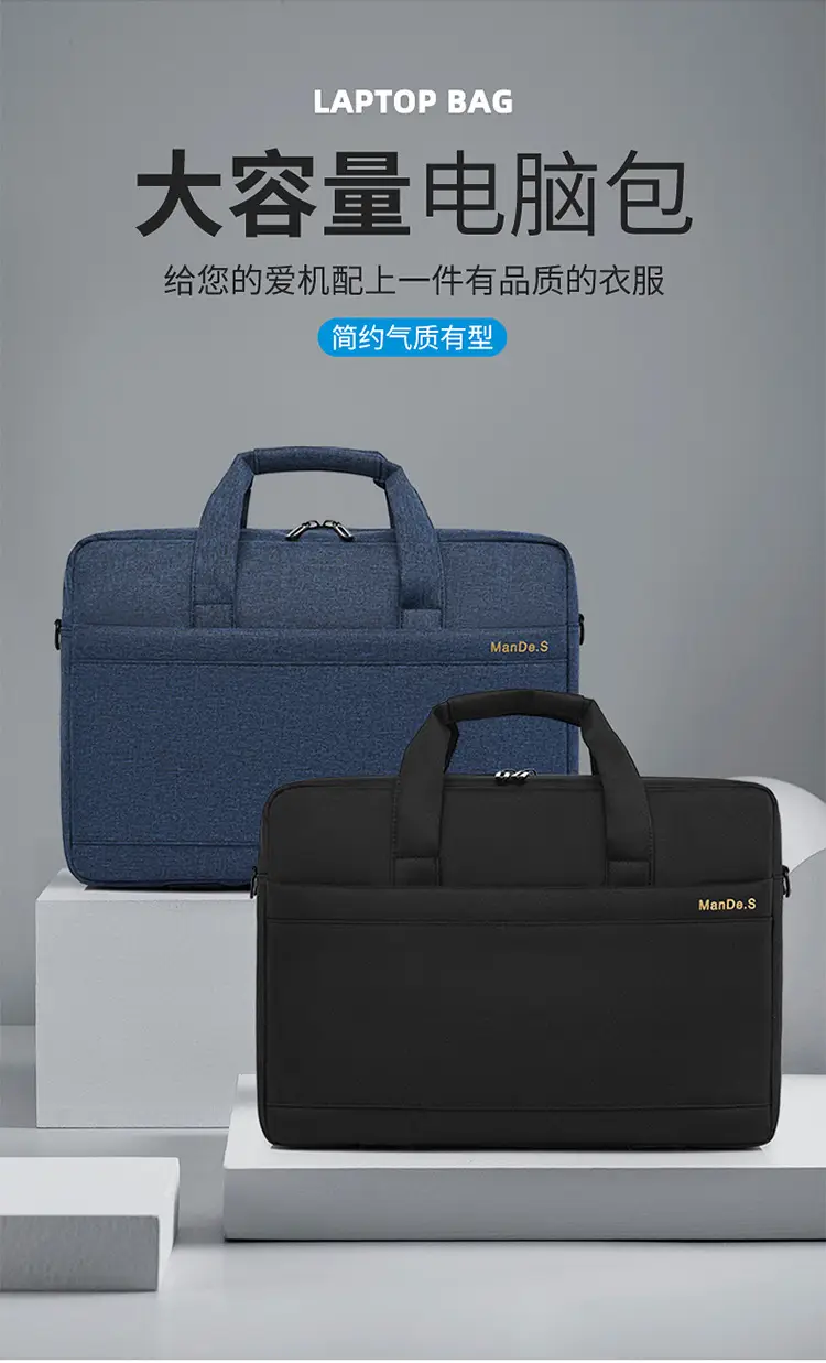 15.6inch Laptop Bag Black Business Shoulder Large Capacity — feature 3