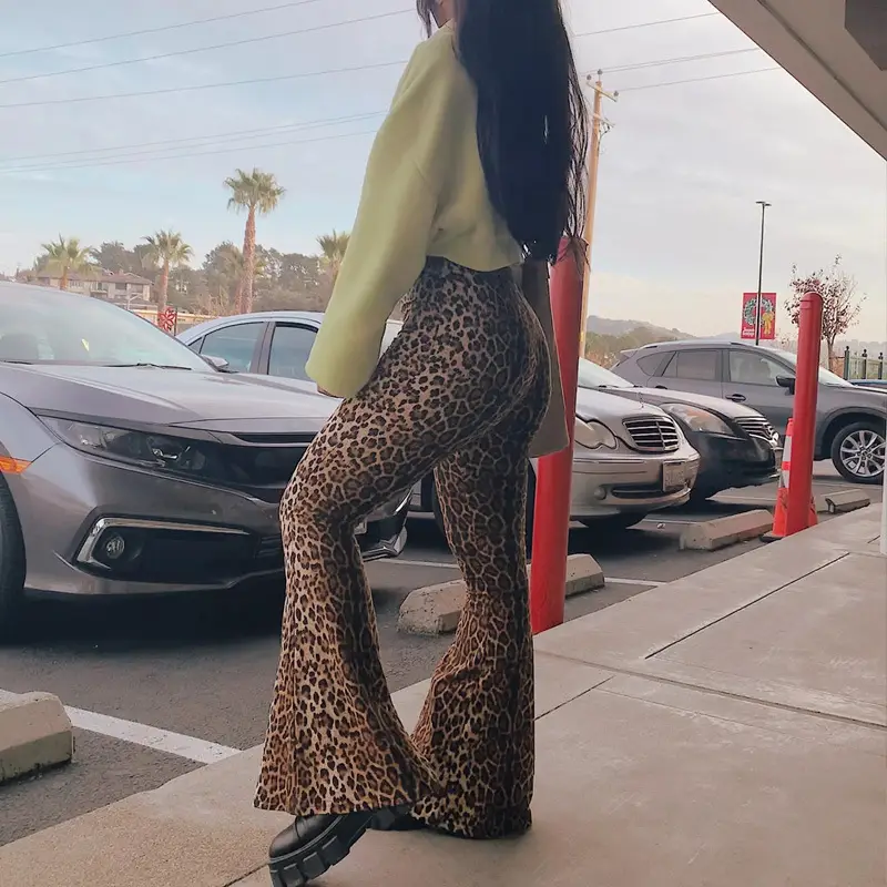2025 Women's Leopard Print High Waist Casual Pants — feature 17