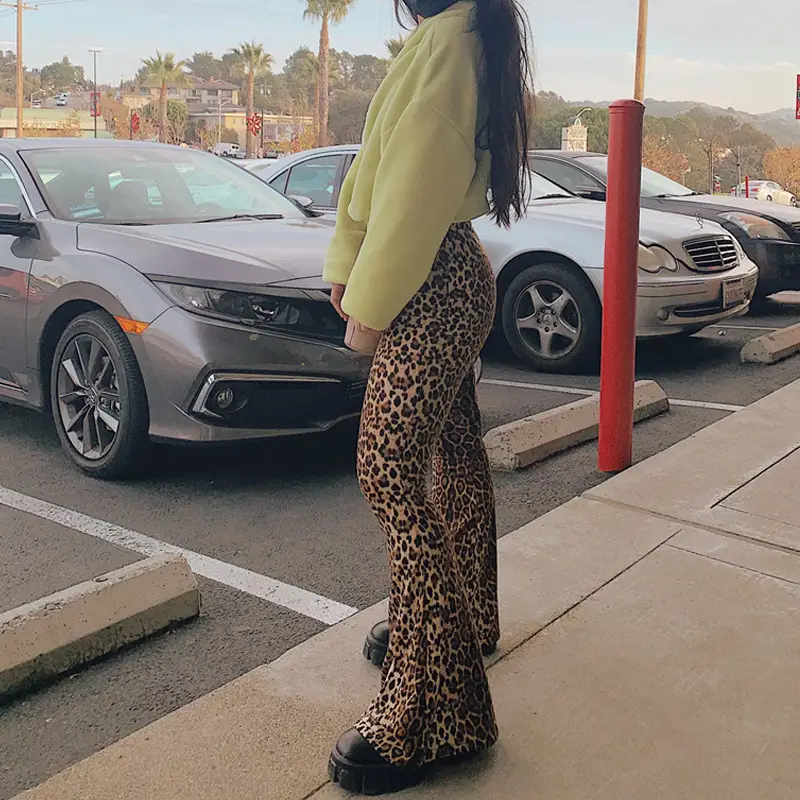 2025 Women's Leopard Print High Waist Casual Pants — feature 18