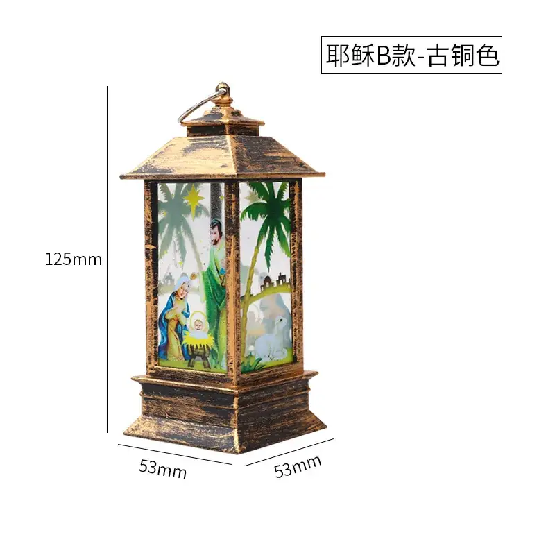 Christmas Wind Lamp Santa White 195mm LED