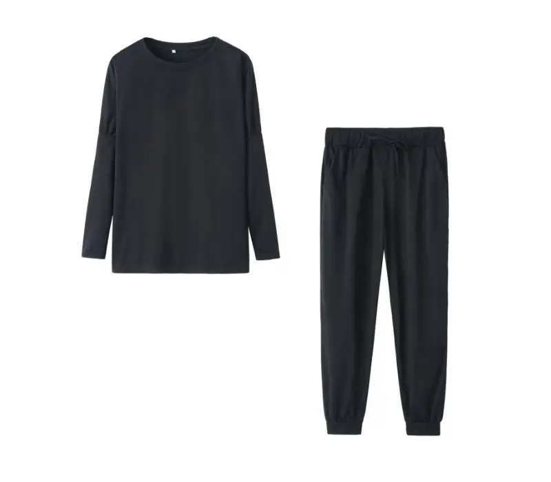 Women Pink Loose Fit Long Sleeve Sweatpants Set — feature 12