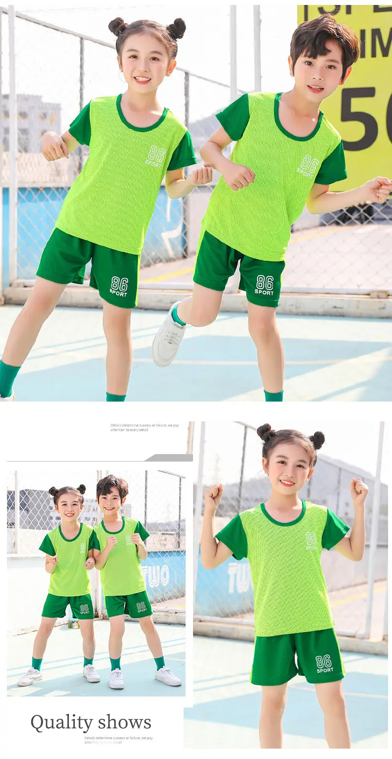 Girls Pink Purple Mesh Sports Shorts Set Summer — feature 14