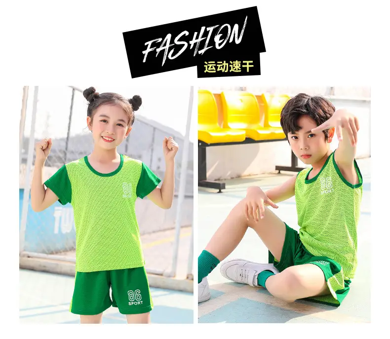 Girls Pink Purple Mesh Sports Shorts Set Summer — feature 5