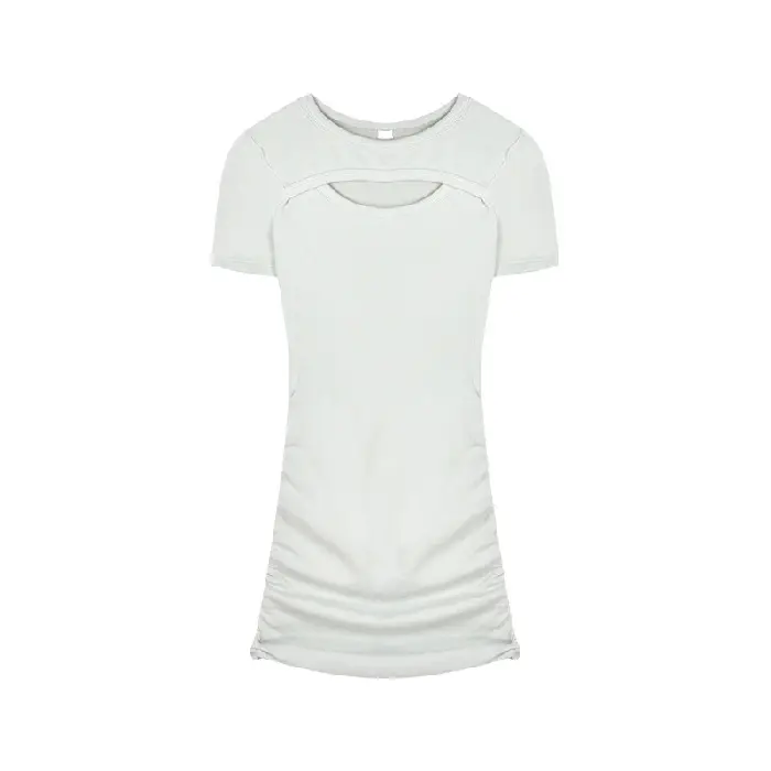 White Hip-Hugging T-Shirt Women Summer 2025 - Image 3