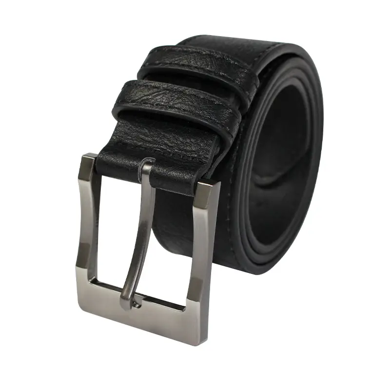 Men's Black Alloy Belt with Plaid Trousers - Image 6
