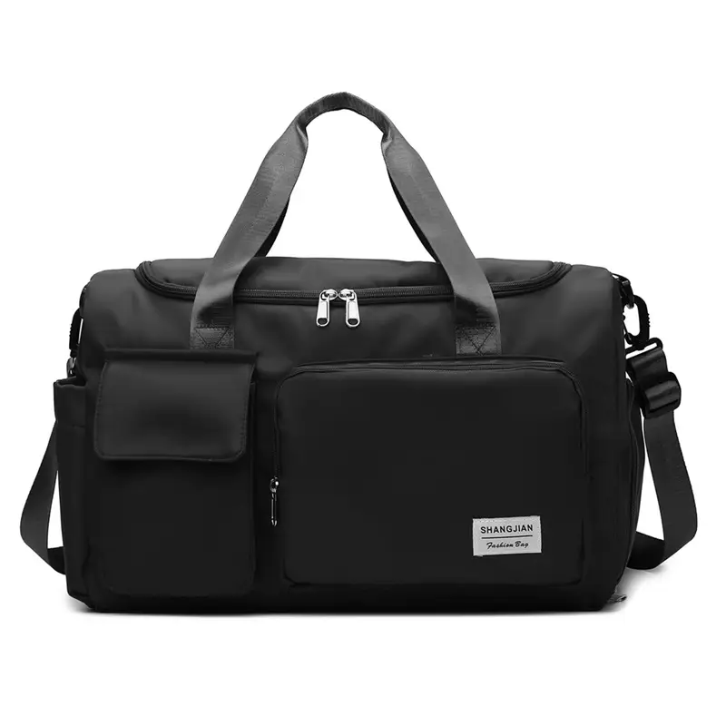 Purple Gym Bag with 5-Piece Compartment & Pink Strap - Image 3