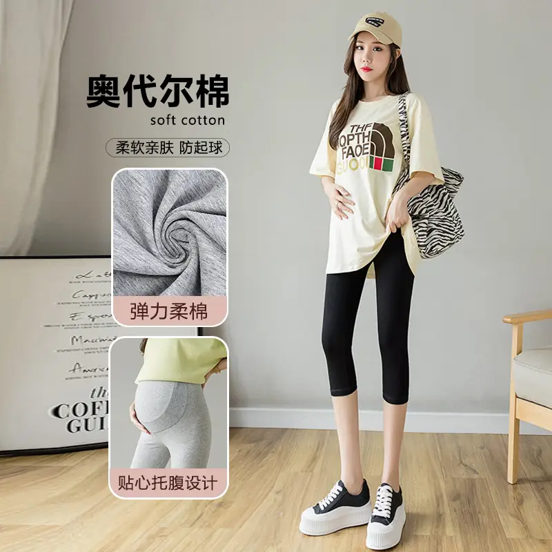 Maternity Leggings Three Point Grey Slim Fit - Image 4