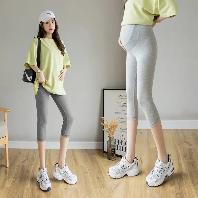 Maternity Leggings Three Point Grey Slim Fit - Image 6