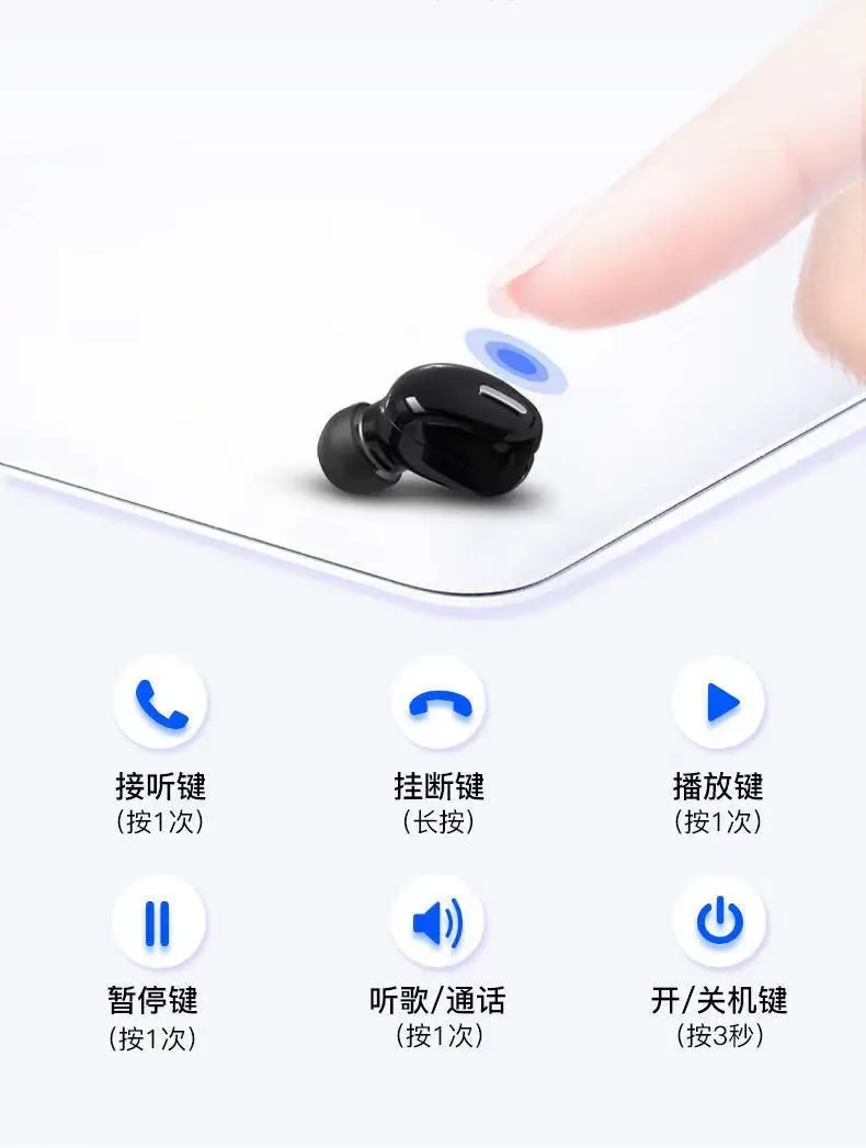 Mini Wireless Cross-Border Earbuds X9S Black — feature 12