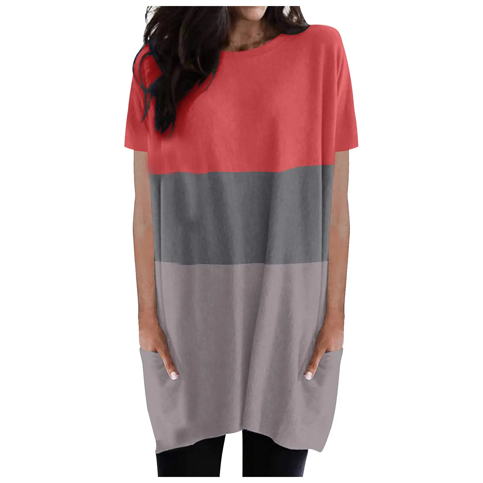 2025 Black Grey Striped Flap Pocket T-Shirt - Image 8