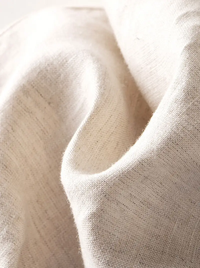 Women's Loose Slimming Cotton Linen Pants White - Image 4
