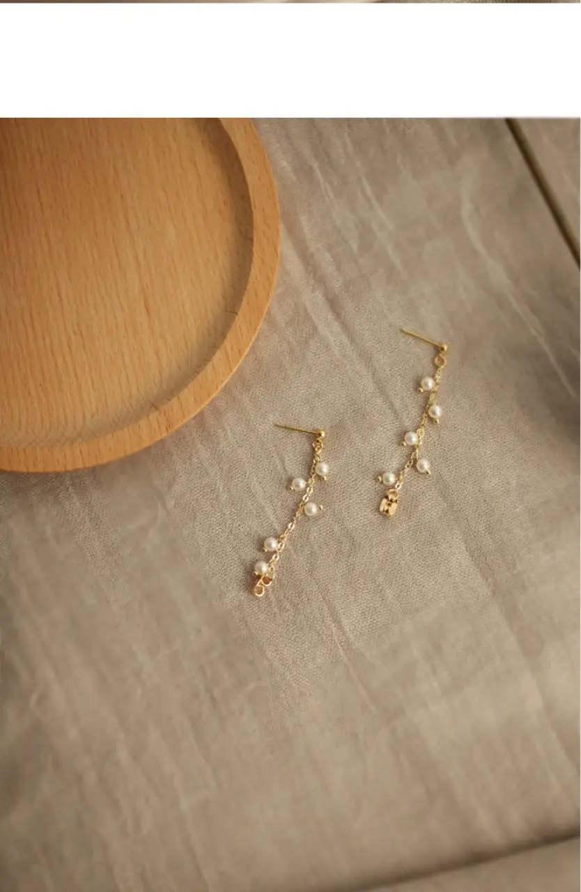 Natural Freshwater Pearl Gentle Earrings Wheat Studs Sweet Chanel Elegant Elegant Women's Earrings — feature 7