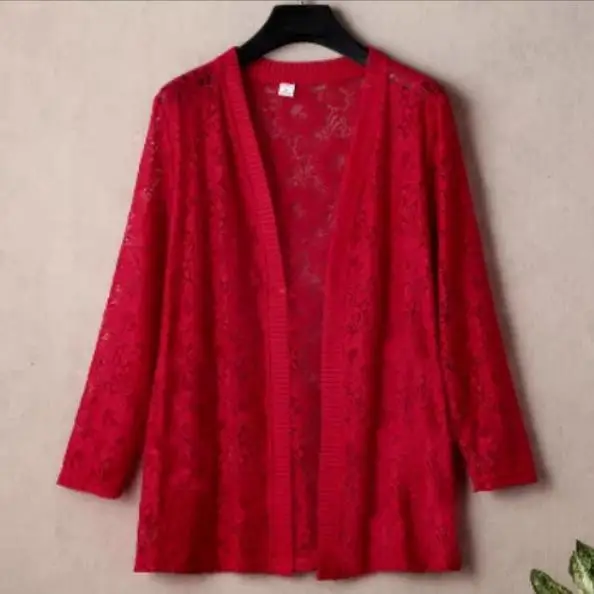 Green Lace Shawl Cardigan Plus Size Women 2026 - Image 6