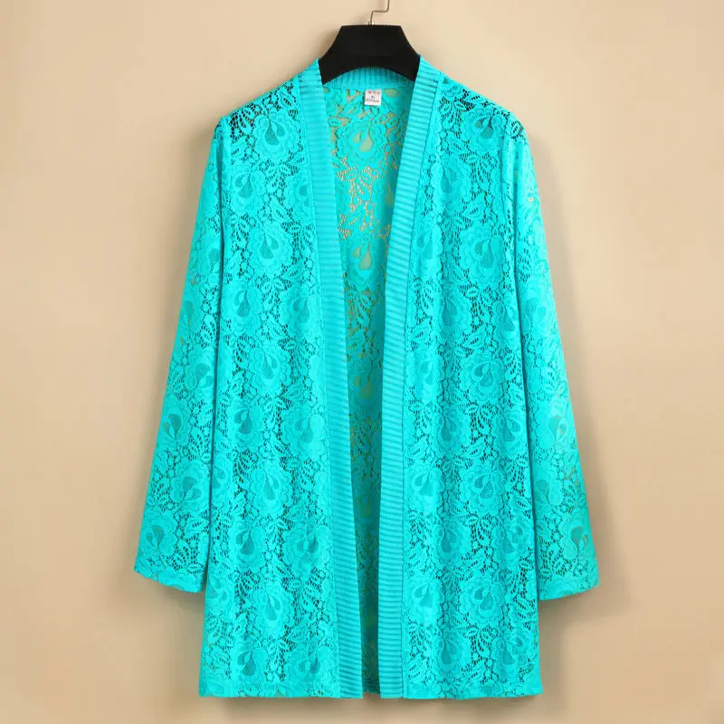 Green Lace Shawl Cardigan Plus Size Women 2026 - Image 2