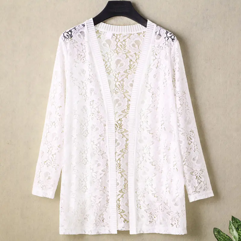 Green Lace Shawl Cardigan Plus Size Women 2026 - Image 4